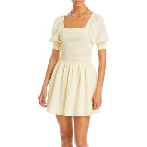 Butter yellow mini dress